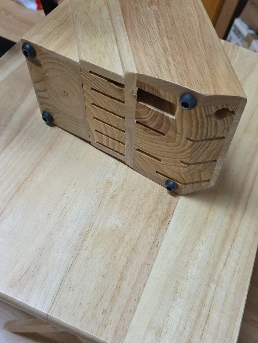 Hampton Wood Knife Block - Natural Light Oak